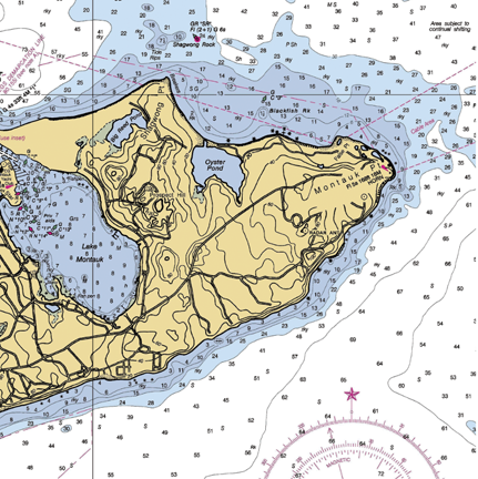 LOST DOG art & frame - Venta al por mayor Mapas - Mapa remixto de Montauk Vintage2