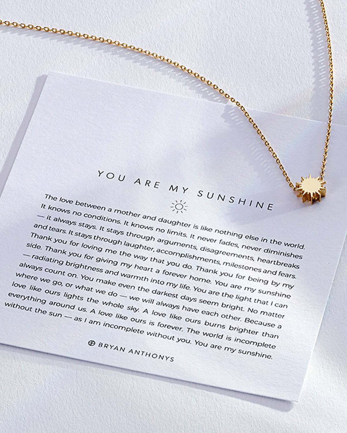 Bryan Anthonys - Wholesale Pendant/Charm Necklace - You Are My Sunshine Icon Necklace2