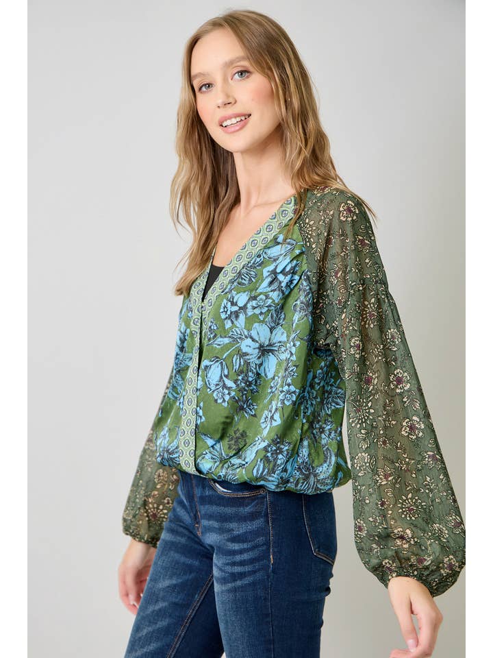 Mystree - Wholesale Blouse - Women's - 61318 Mixed Print Blouse10