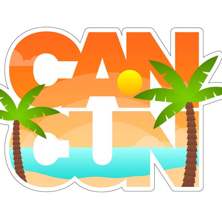 Adesivo in vinile Cancun, Messico per la vendita all'ingrosso da parte di MOJA