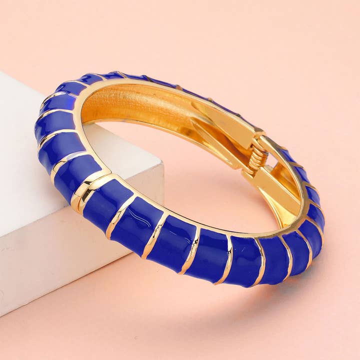 Sensibling Corp. - Wholesale Bangle Bracelet - Enamel Bamboo Hinged Bangle Bracelet6