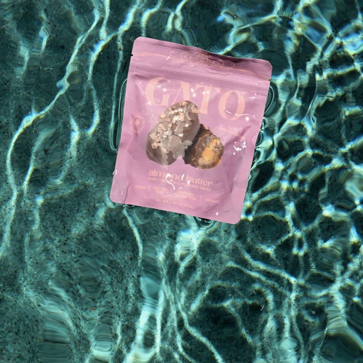 Gato Dates - Wholesale Chocolate Covered Sweets - Chocolate Covered Dates with Almond Butter (3 per pouch)2