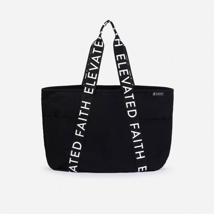 Elevated Faith – Sacola - Mulher por atacado – A Grande Tote Preta Diária1