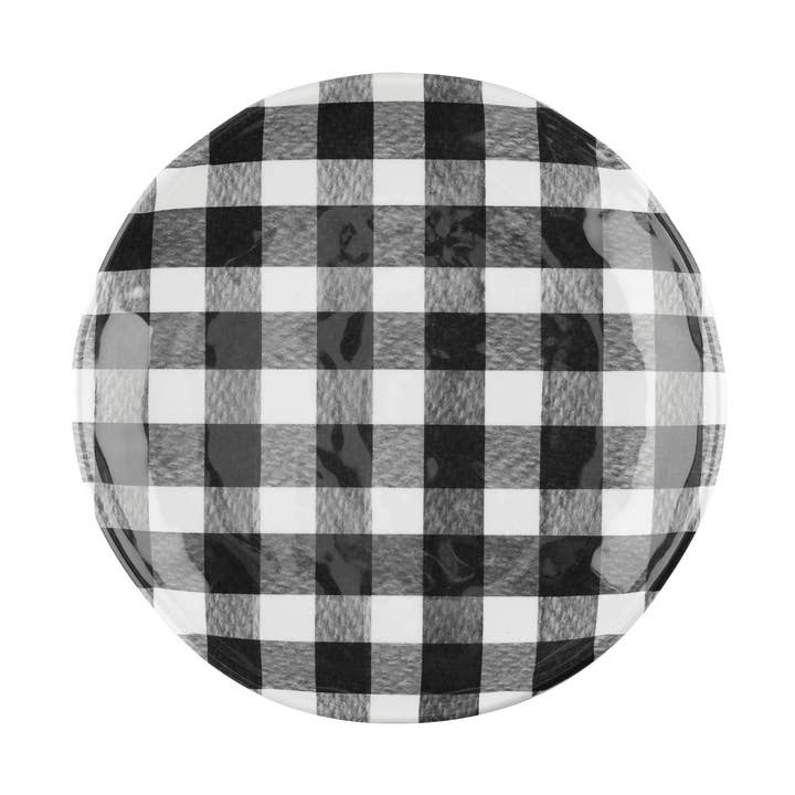 Supreme Housewares - Wholesale Dinner Plate - Gingham 6" Melamine Plates, Black0