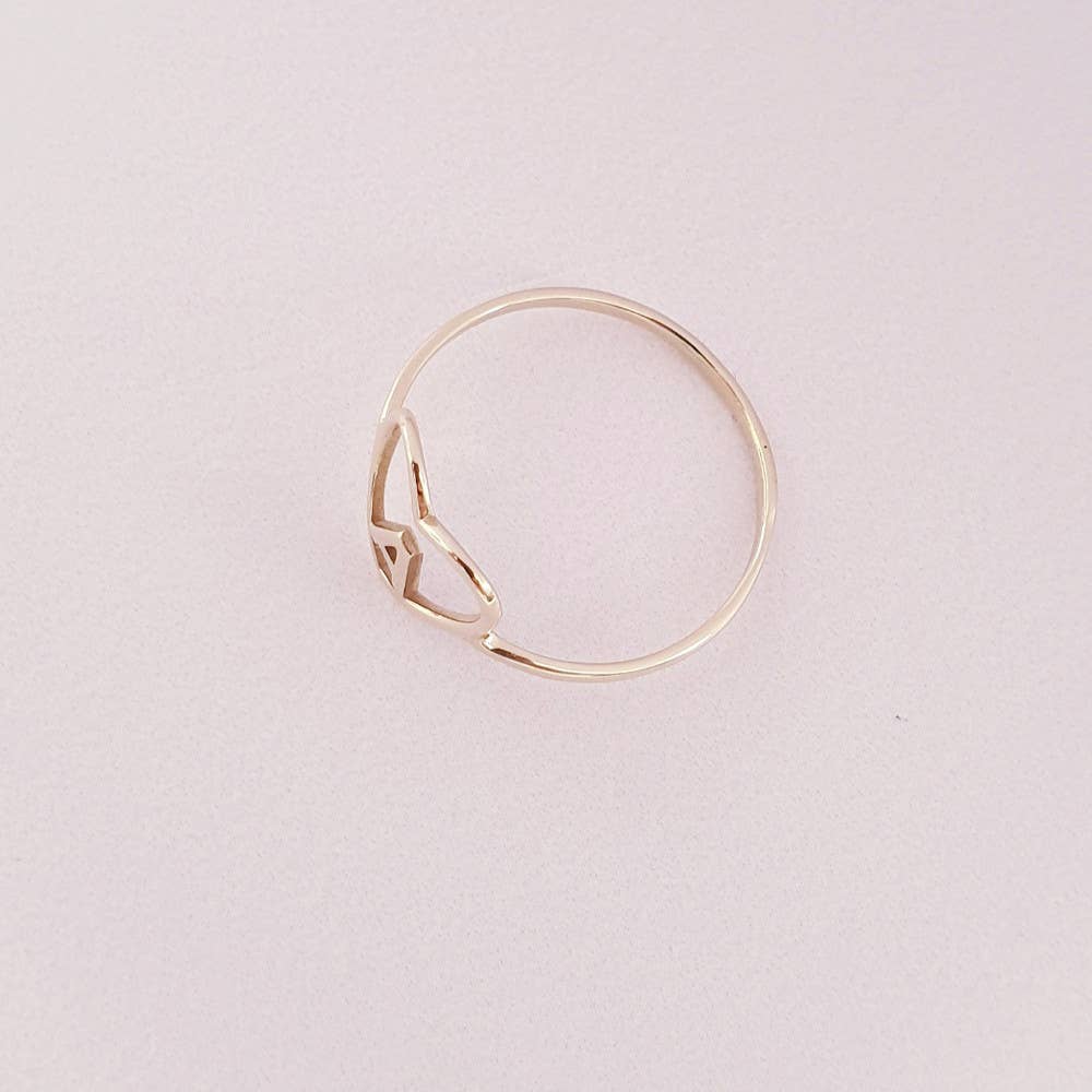 M di Martina - Vendita all'ingrosso Campione per rivenditori - Gioielli - Anello Cuore e Iniziali in Argento o Oro "Personalizzabile"4