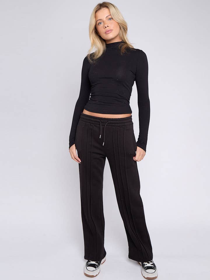 3-Naht-Detail Weitbein-Fleece-Jogginghose für den Großhandel von AX Labels