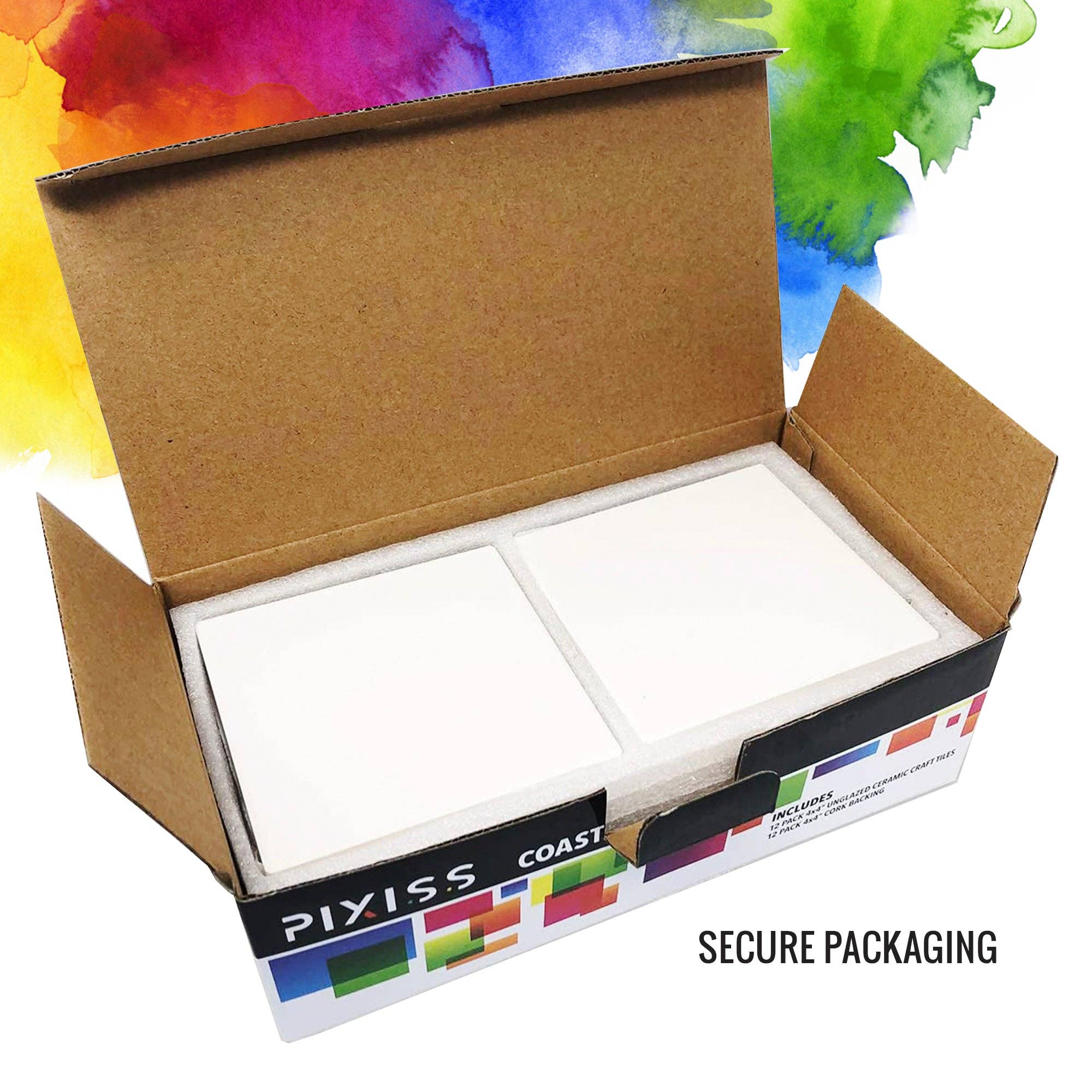 Pixiss – Kit de artesanato DIY por atacado – Pixiss Kit com 12 Bases Redondas de Cerâmica com Fundo de Cortiça4