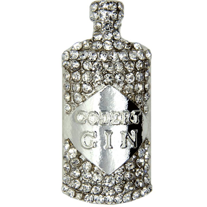 rhinestone gin brooch for wholesale by Godert Amsterdam