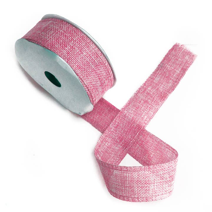 Natural Texture Ribbon 38mm x 20m - Baby Pink for wholesale by Agnes + Cat