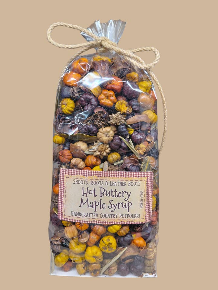Hot Buttery Maple Syrup Handcrafted Country Potpourri. for wholesale by Shoots, Roots & Leather Boots