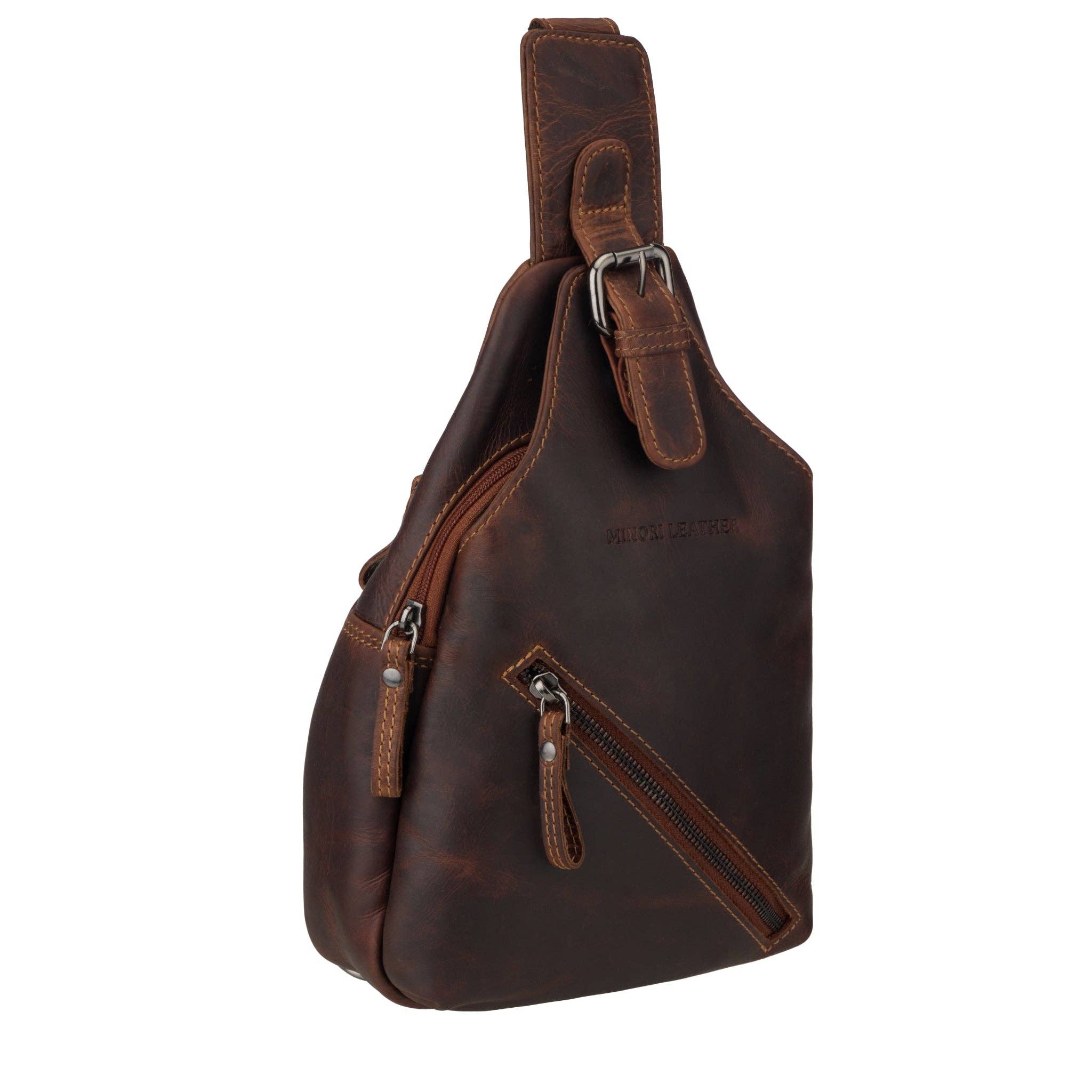 Minori Leather - Wholesale Crossbody Bag - Women's - Sydney Leather Crossbody Bag – Unisex – Chestnut5