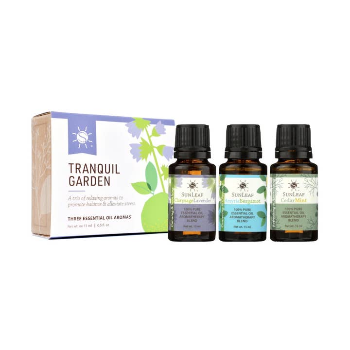 SunLeaf Naturals - Wholesale Essential Oil - Tranquil Garden Essential Oil Aroma Trio0