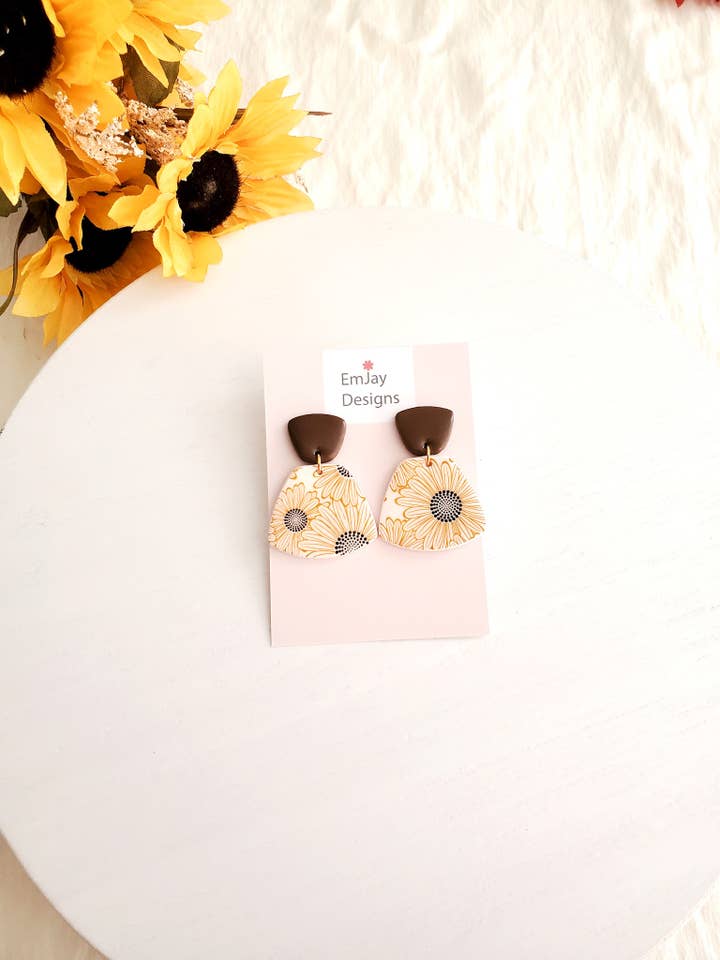 Boucles d'oreilles en pâte polymère à pour la vente par EmJay Designs
