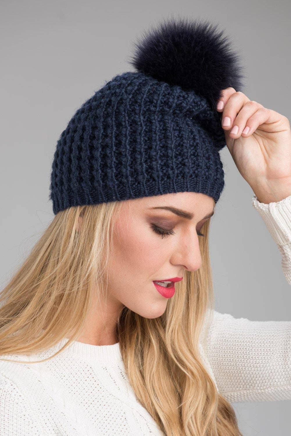 Kyi Kyi - Vente Bonnet – femme - Fourrure de renard classique - Couleurs de base21