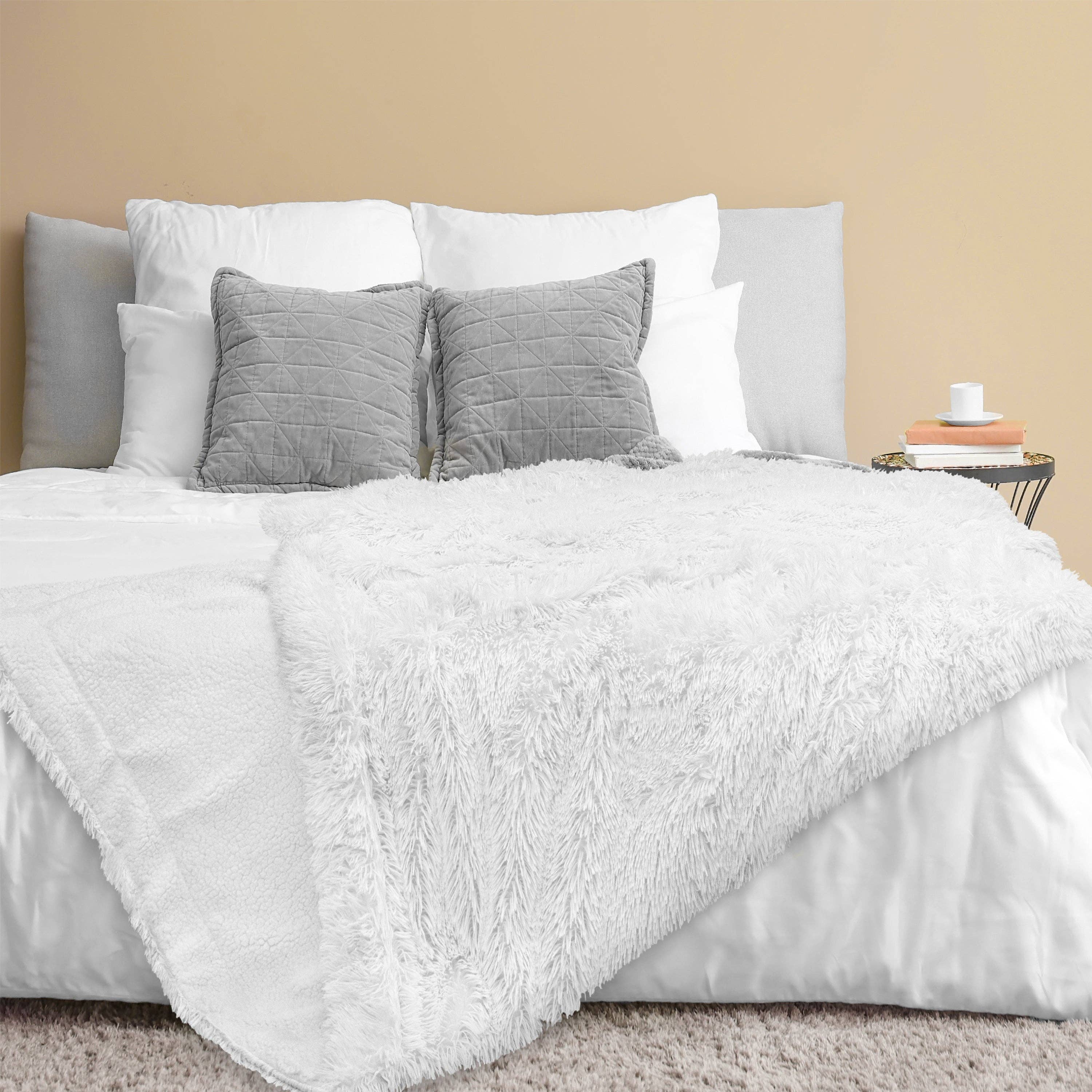 Pavilia - Wholesale Decoratiedeken - Pluche Sherpa Plaid van Imitatiebont63