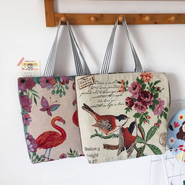 ACCITY - Wholesale Tote Bag - Women's - LARGE CAPACITY ETHNIC STYL CANVAS SHOULDER TOTE BAG_CWAB16706