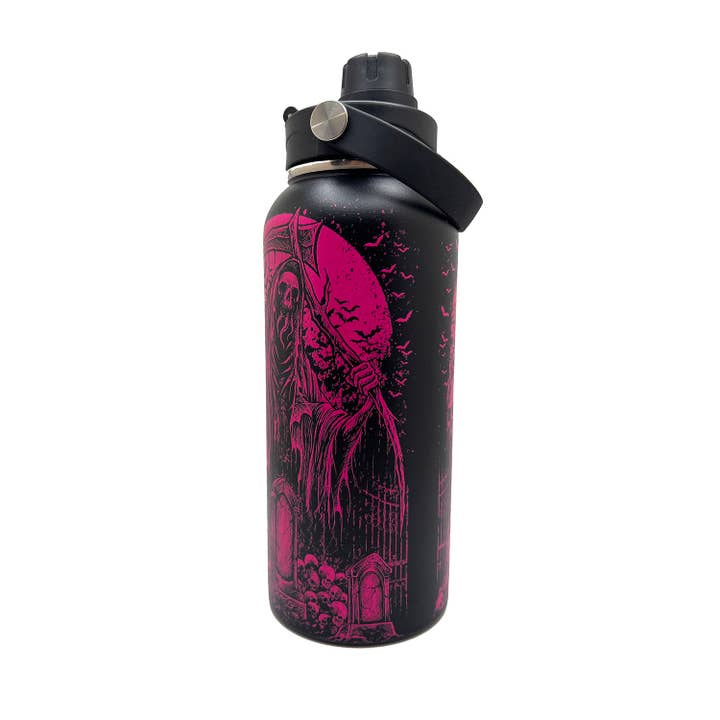 vampirefreaks - Wholesale Water Bottle - Graveyard Grim Reaper 32 Oz Water Bottle