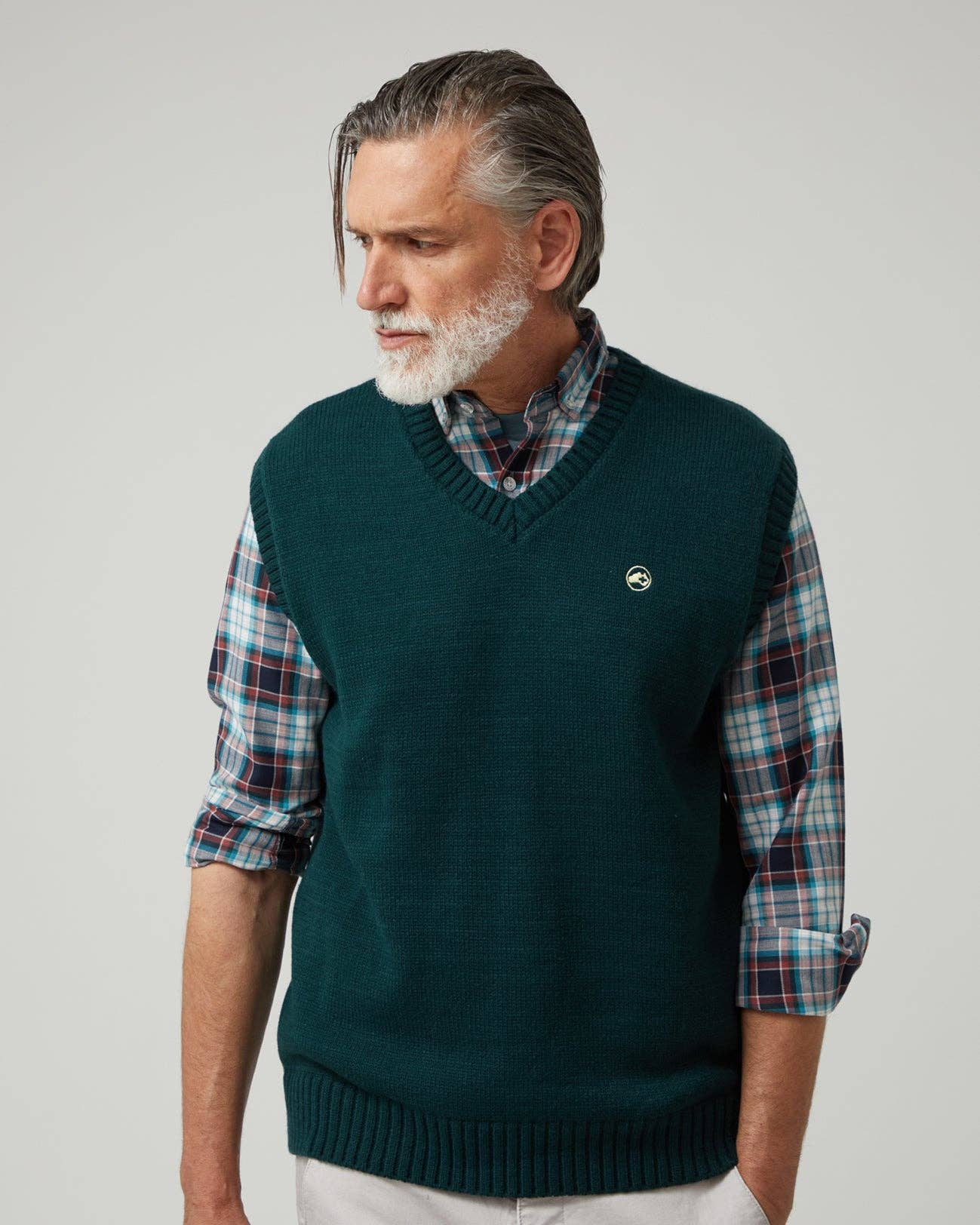 ALTONADOCK - Wholesale Outerwear Vest - Men's - Dark Green Knit Vest1