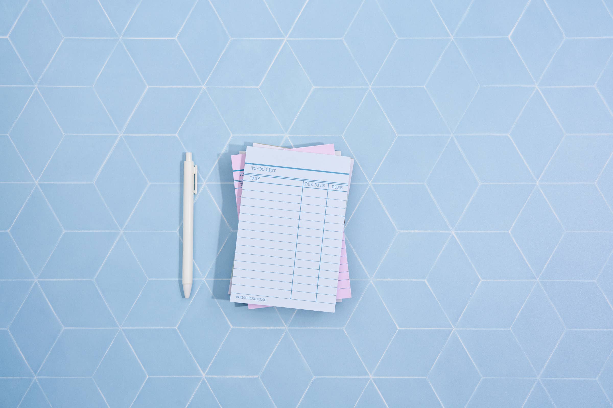 Marigold Press - Wholesale Notepad - Library Card Notepad - Blue2