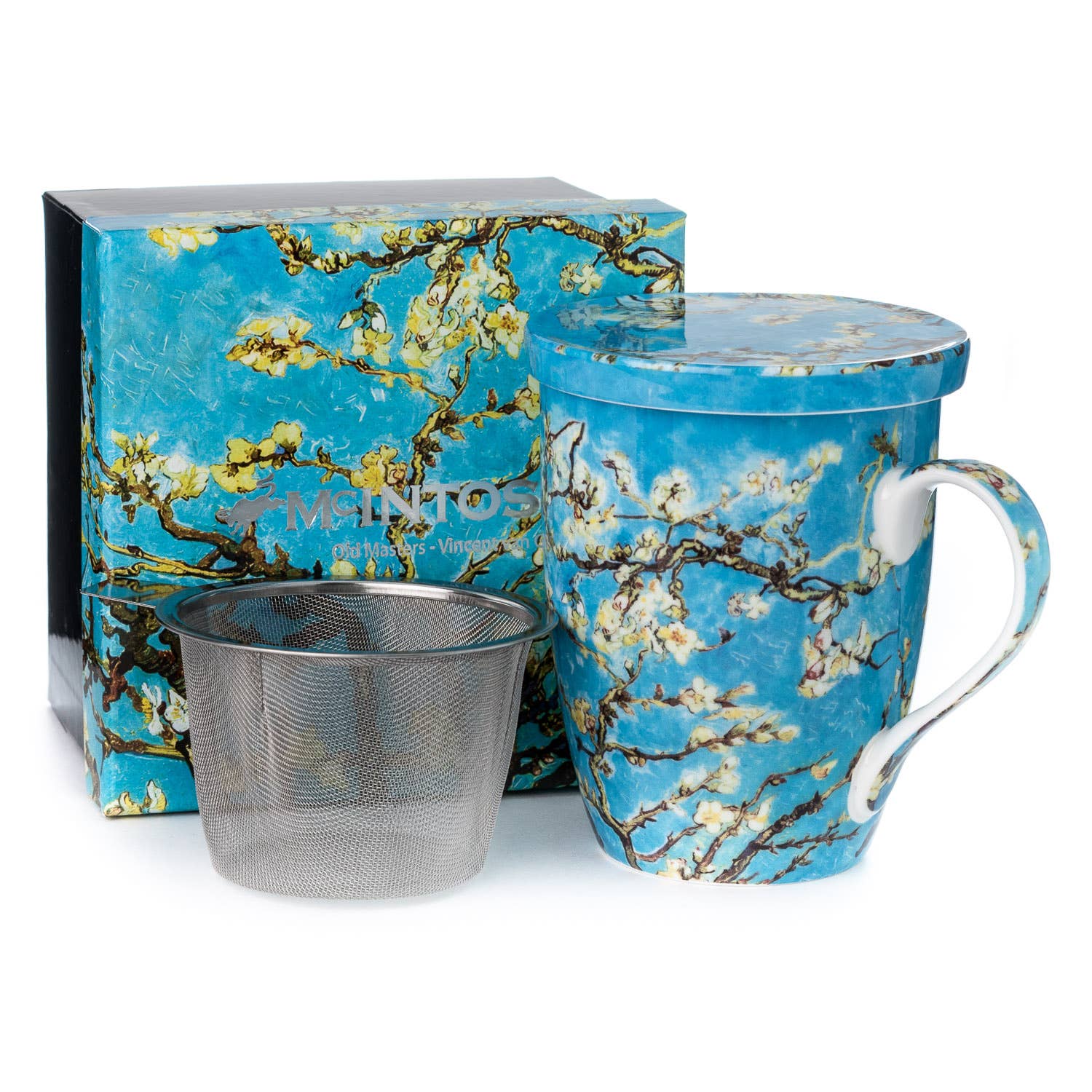 McIntosh Mugs - Vente Tasse à café - Tasse à thé Van Gogh « Almond Blossom » avec infuseur et couvercle1