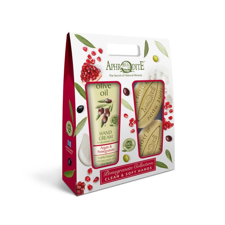 Granatäpplekollektion Rena och mjuka händer för wholesale av Aphrodite Skin Care USA