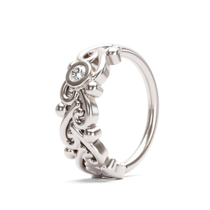 Solid Gold Diamond Indian Naadloze Hoepel voor wholesale door Umanative Design