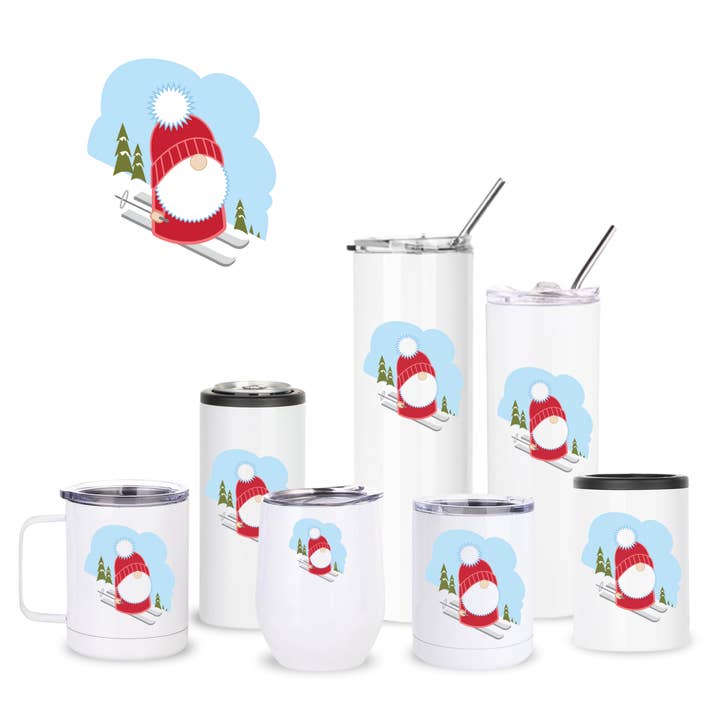 Skiing Gnome Insulated Drinkware for wholesale by Creative Compass