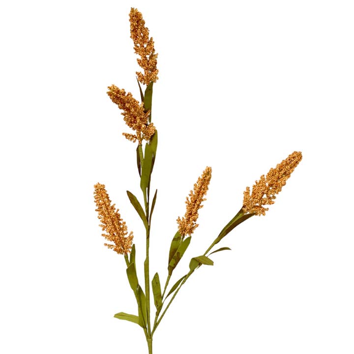 Faux Millet Spray - Orange for wholesale by David Christopher's Collection