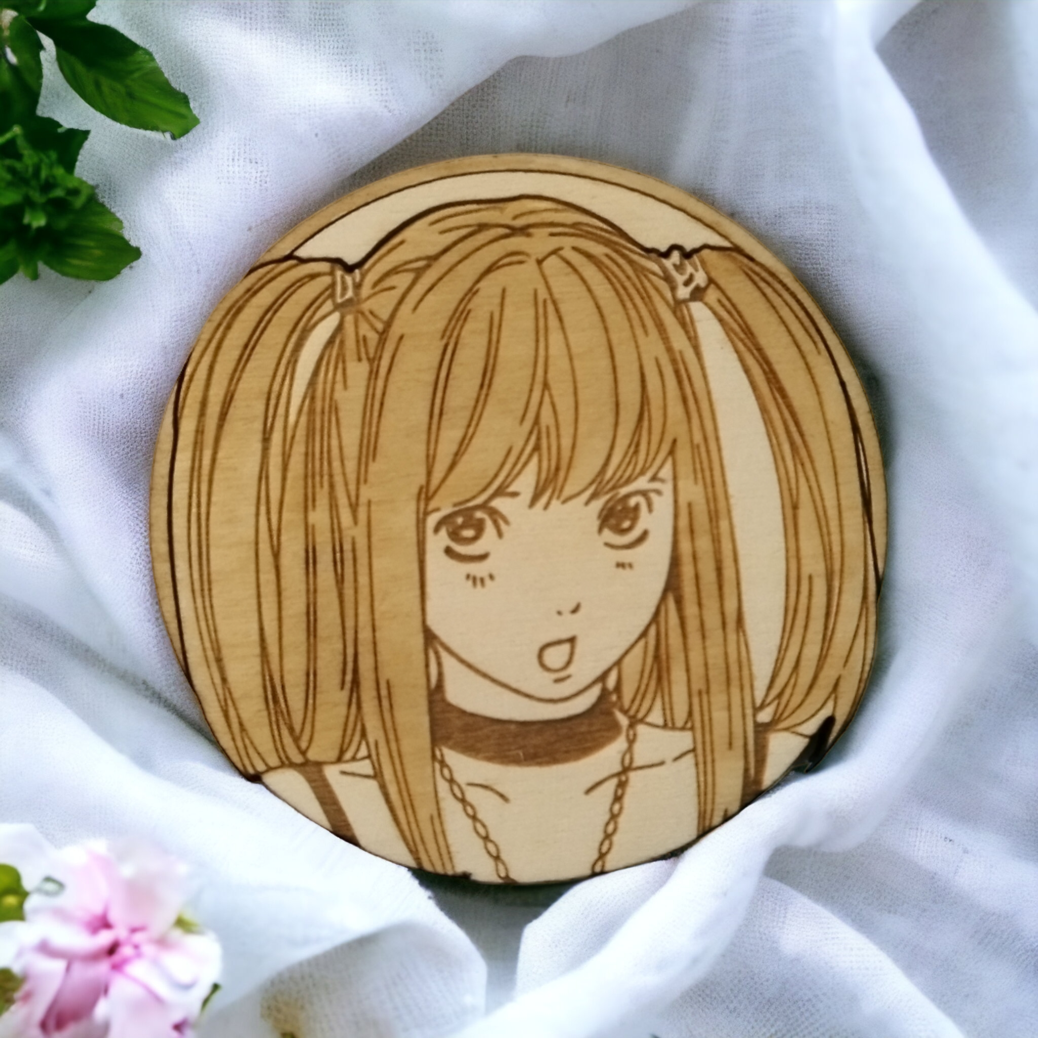 Studio Rima - Wholesale Onderzetters - Set van 6 houten onderzetters met krachtige animevrouw-motieven - cadeau8