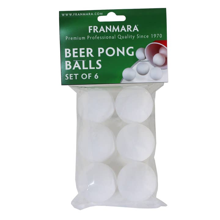 FRIZZALES - Wholesale Sports Ball - Beer Pong Balls (10 Retail Packs of 6)