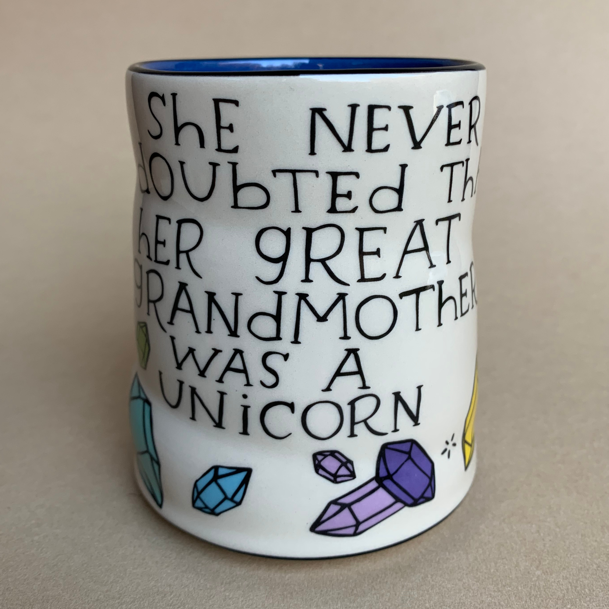 The Bowl Maker - Wholesale Coffee/Tea Cup - Grandma Unicorn Spark Cup - XLarge1