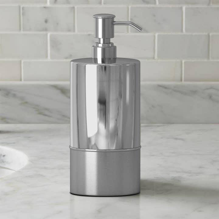 nu steel - Wholesale Soap Dispenser - Parkston Two-tone Stainless Steel Liquid Soap Pump4