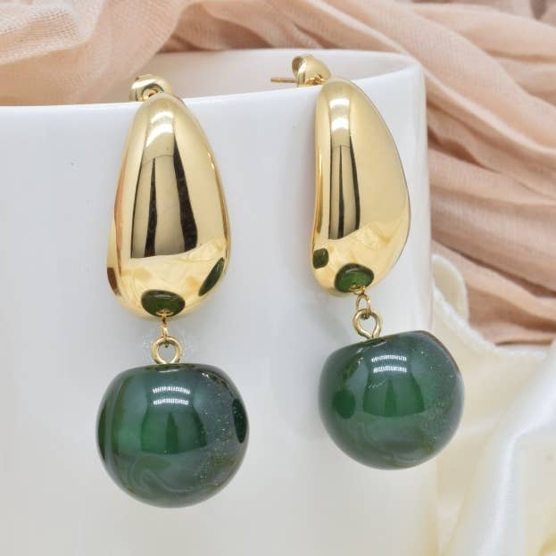 Kapyco - Wholesale Dangle Earrings - Stainless steel earrings - BO100387OR-VR0