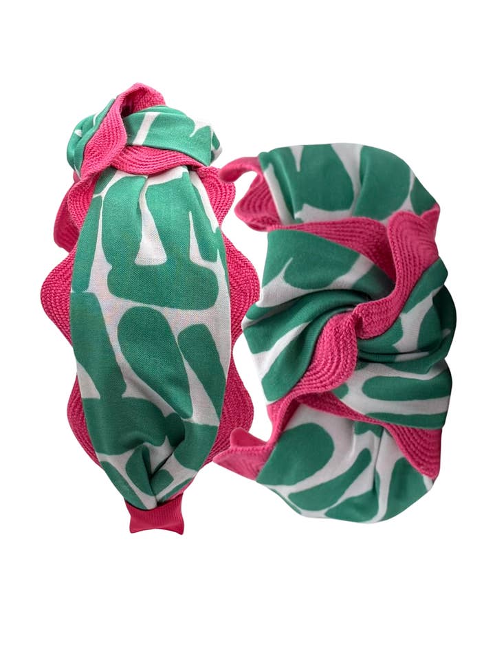 Verde Kelly Dash con Ampio Bordo Rosa Brillante per la vendita all'ingrosso da parte di Pretty Happies