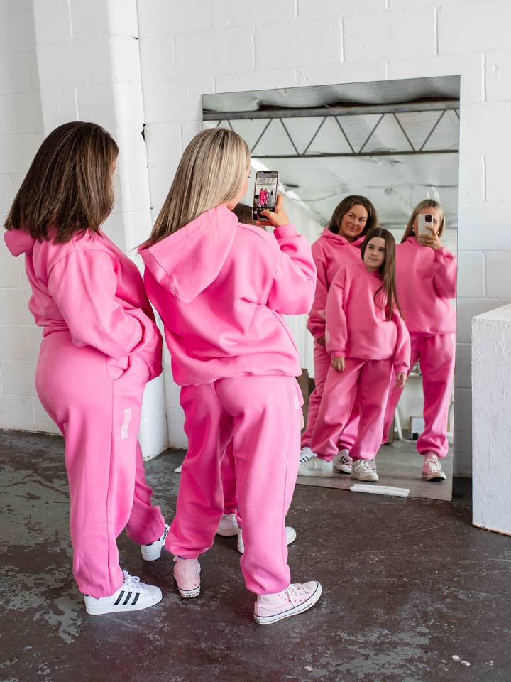 FROM ZION - Venta al por mayor Chándal - Niños - Conjunto de chándal rosa caramelo para niños2