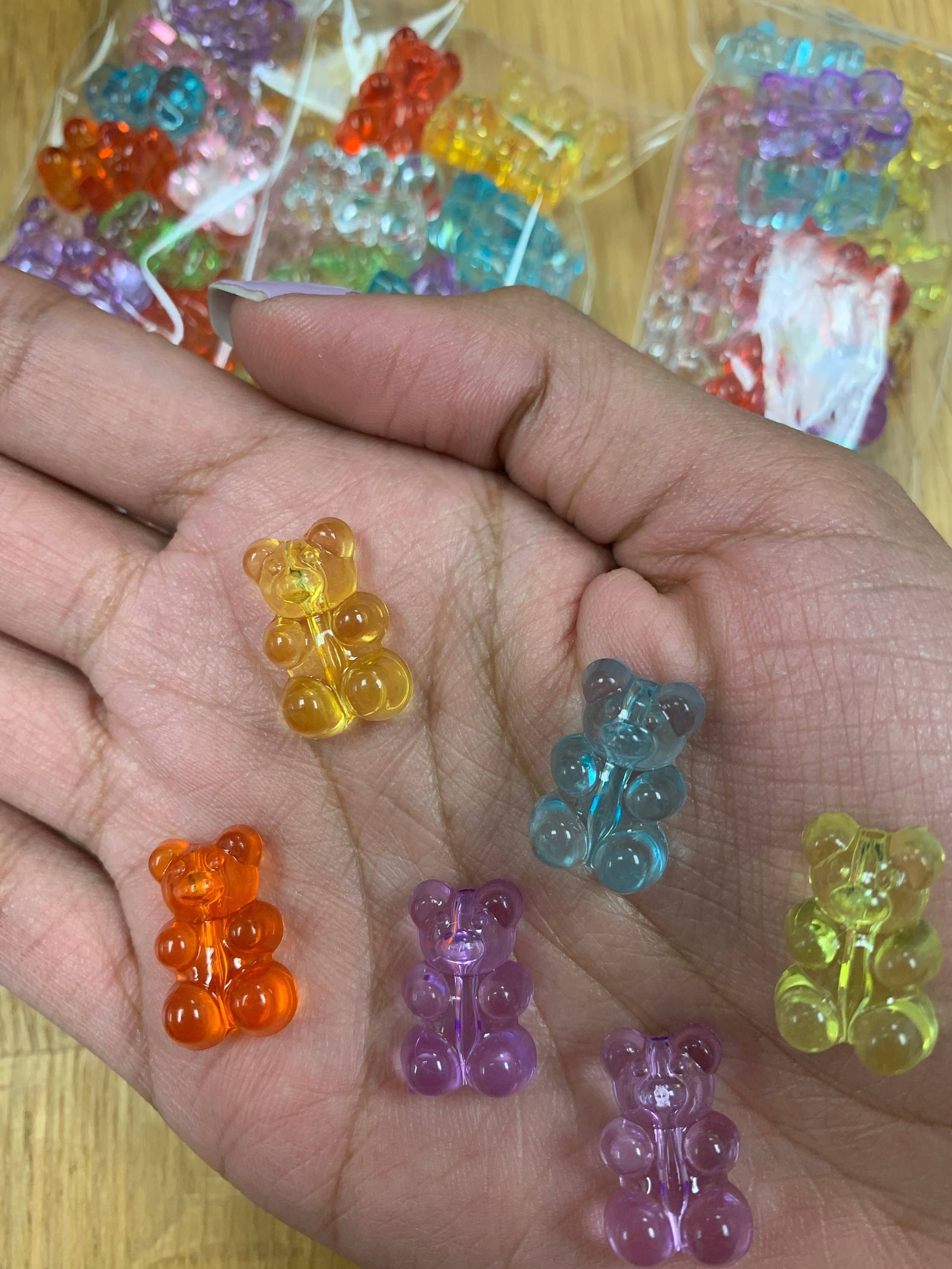 The Bead Bazaar - Wholesale DIY Jewelry - Kids - Pack of Gummy Bear Beads, DIY Kids Charms For Bracelet, DIY Jewelry Making, Multicolor Gummy Bear Charms, Y2K Charms, Boho Charms, Teddy Bears2
