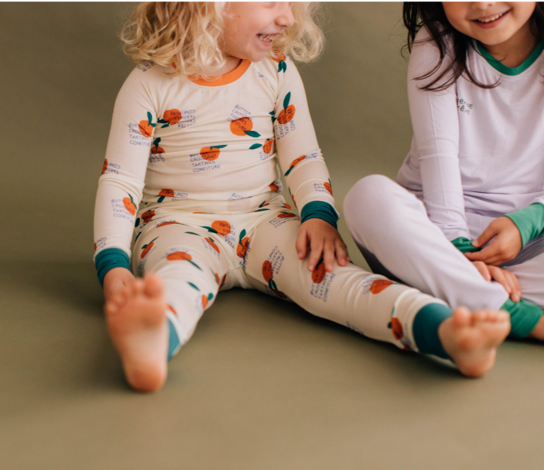 Tangerine Rêve – Conjunto de pijama - Crianças por atacado – Pijama de Aveia Tangerina3