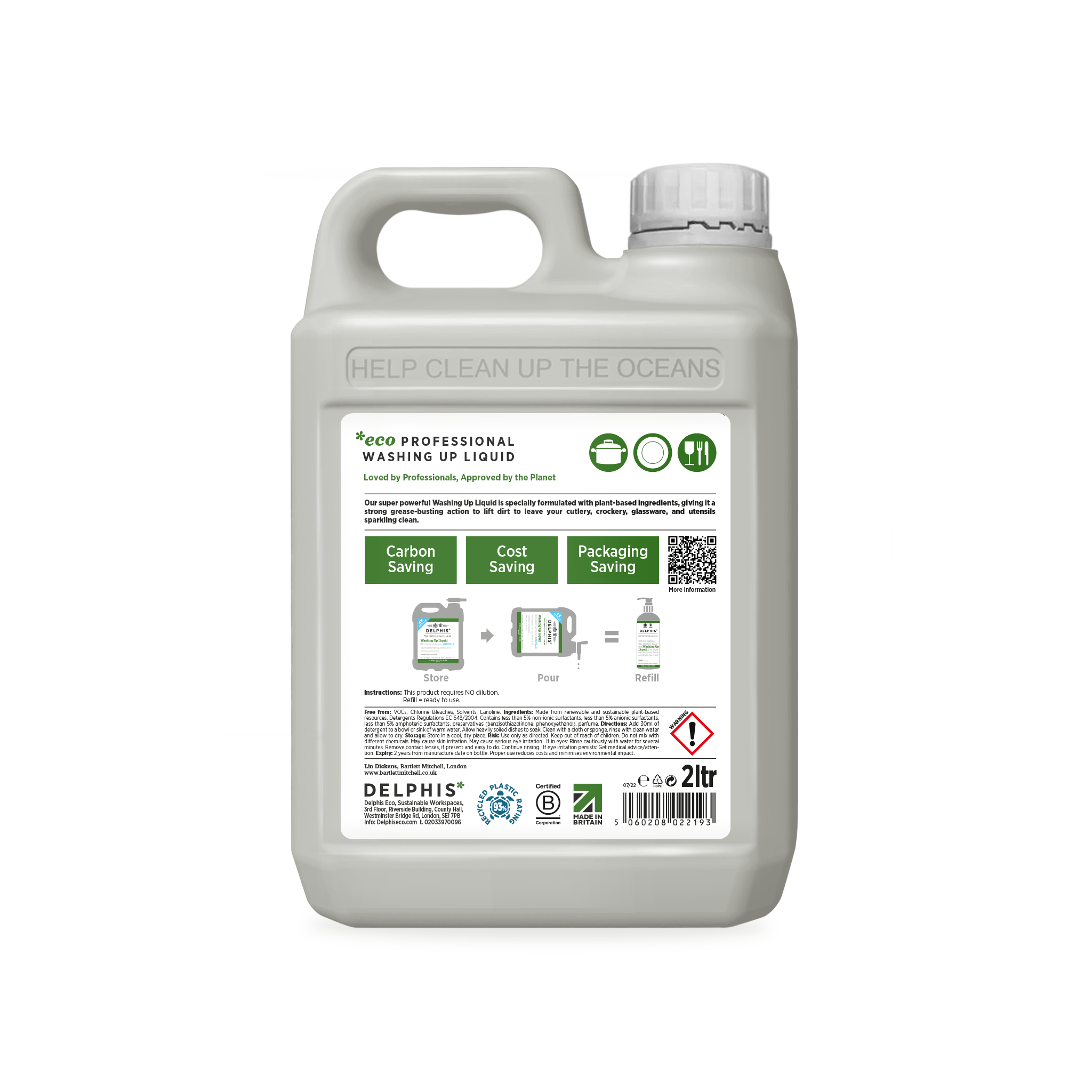 Delphis Eco – wholesale Dish soap – Delphis Eco Washing Up Liquid 2Ltr Refill1