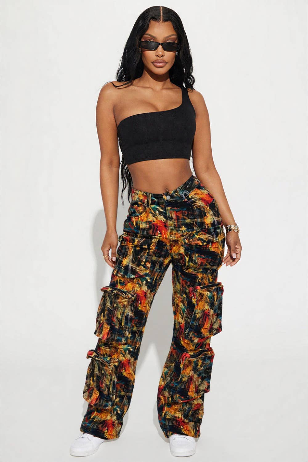 5besties inc - Wholesale Jeans - Women's - TIE DYE PRINT UTILITY CARGO JEANS8