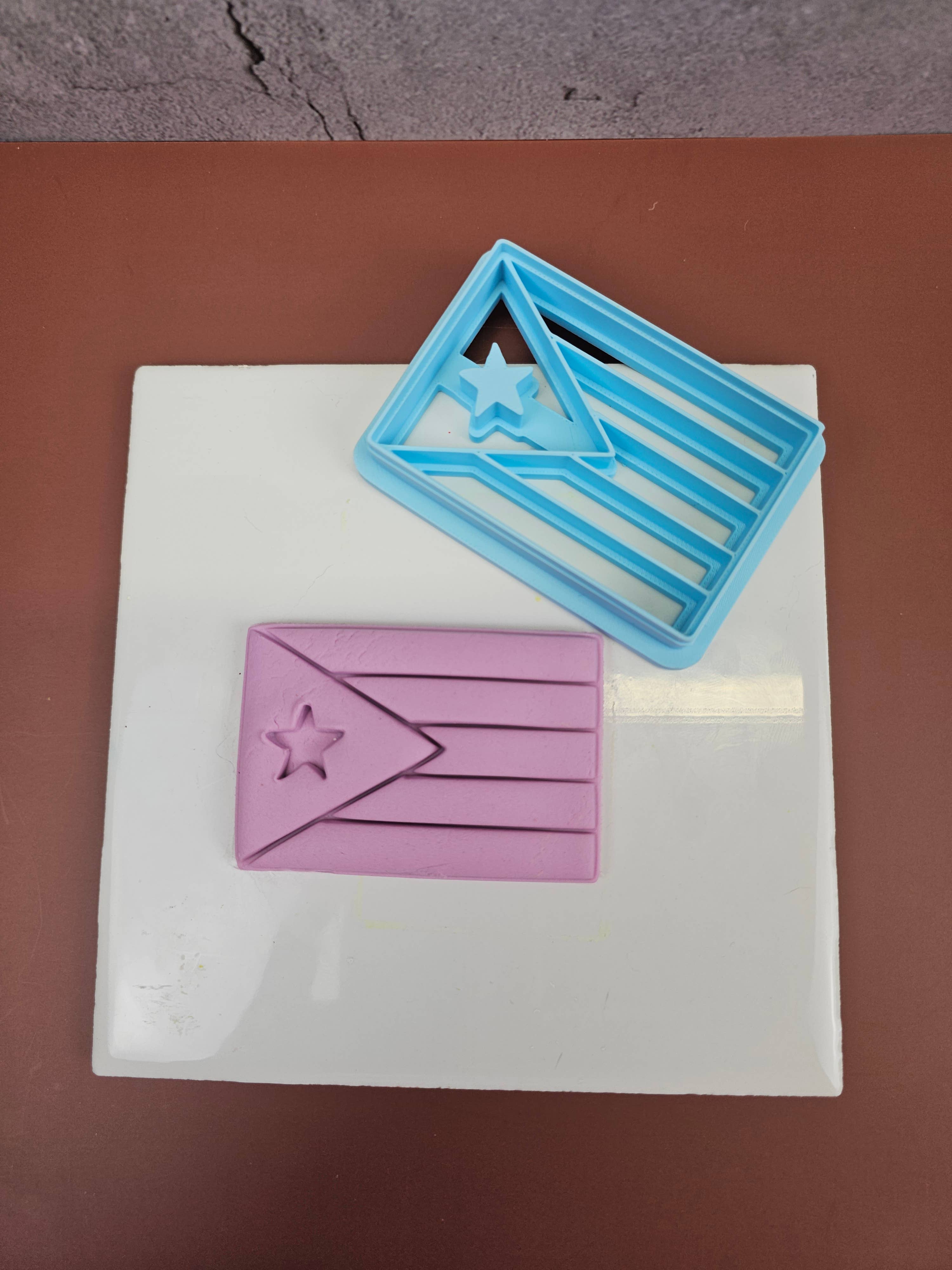 Carambola Desings - Vendita all'ingrosso Stampi per biscotti - Tagliabiscotti Bandiera di Porto Rico - Serie Porto Rico (Copia)6