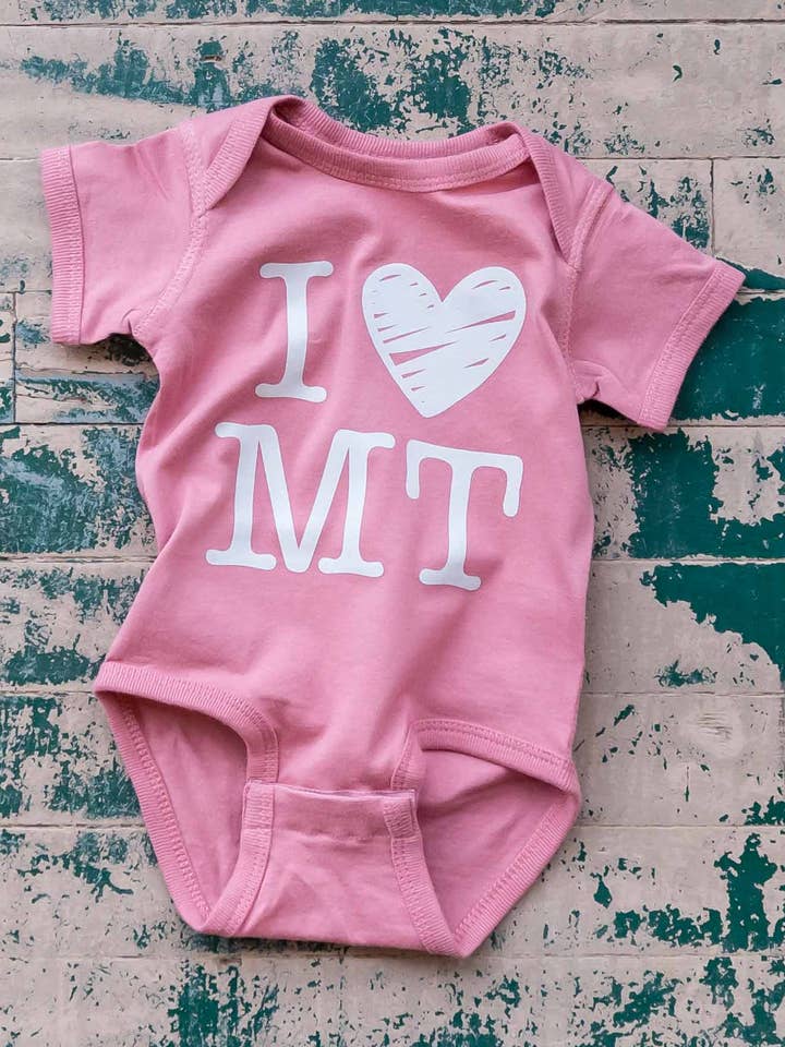 I Heart Montana Onesie for wholesale by Hometana