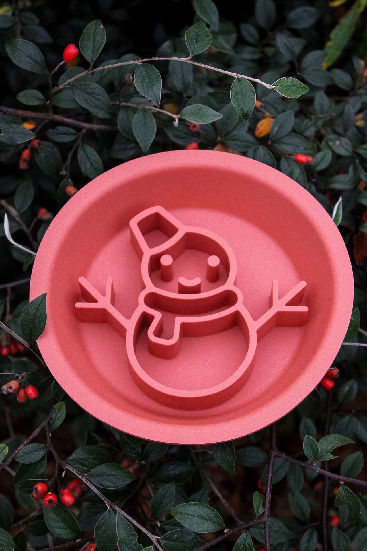 Bodhi & The Birchtree – wholesale Pet bowl – Dog – Festive Snowman Dual Slow Feeder/Lick Mat Bowl0