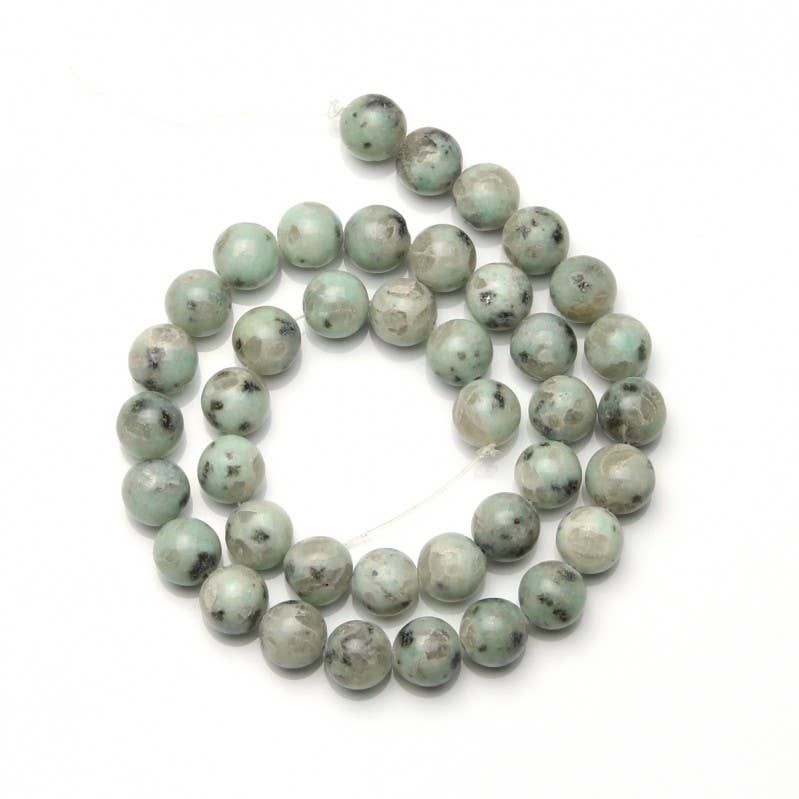 UniArt - Wholesale Craft Supplies - Kiwi jasper strand, round beads0