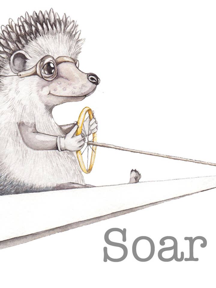 Cartão de Nota "Soar On Hedgehog" 5"x7" por atacado de Katie Crawford Art