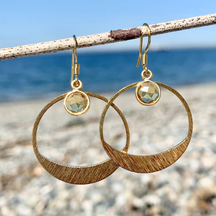 Jo Bird Jewelry - Wholesale Dangle Earrings - Mayan Gemstone Hoop Earrings