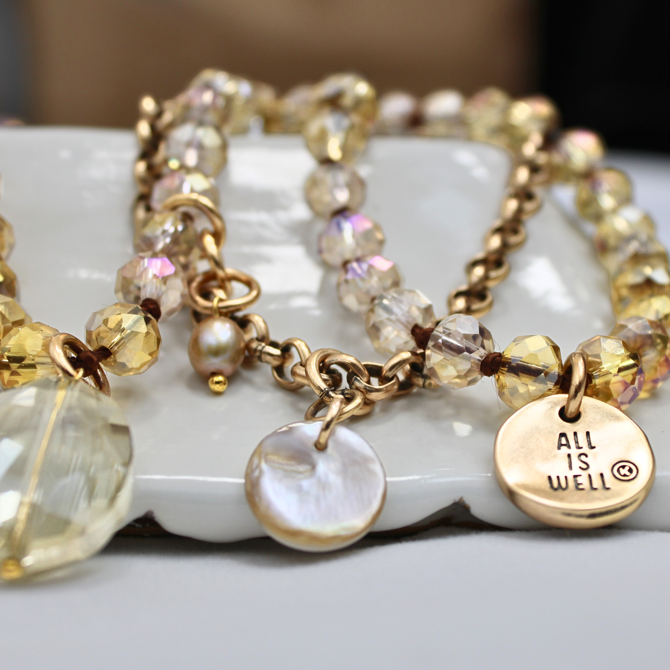 Katia Designs - Vendita all'ingrosso Collana con ciondolo/pendaglio - Tutto è Bene Cristallo Fusione Duo Bundle Edizione Limitata2