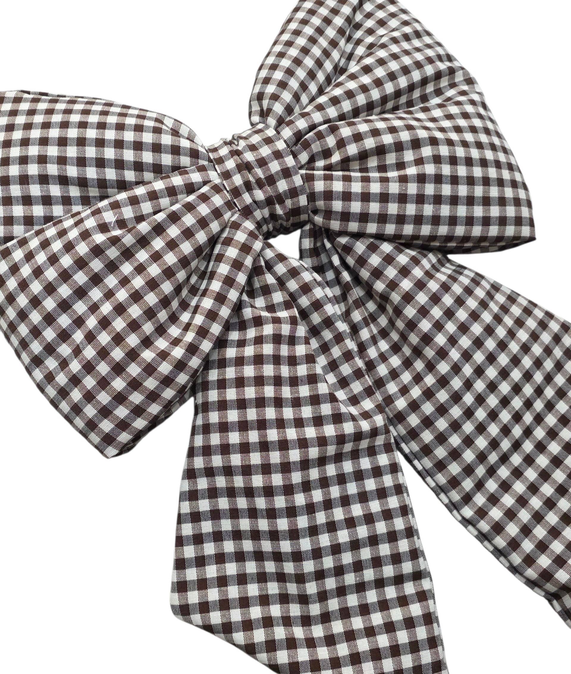 Lunaria Lab - Wholesale Christmas Decoration - Padded Cotton Bow with Checkered Pattern 35x50 cm28