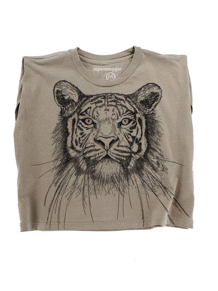 Supermaggie @ Faire - Vendita all'ingrosso Maglietta stampata - Donna - T-shirt muscolare pesante Tiger Maisie3