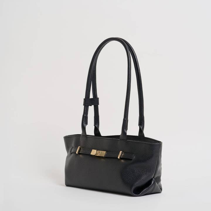 Prestige Milano - Wholesale Tote Bag - Women's - Lola Bag in Black Togo Leather1