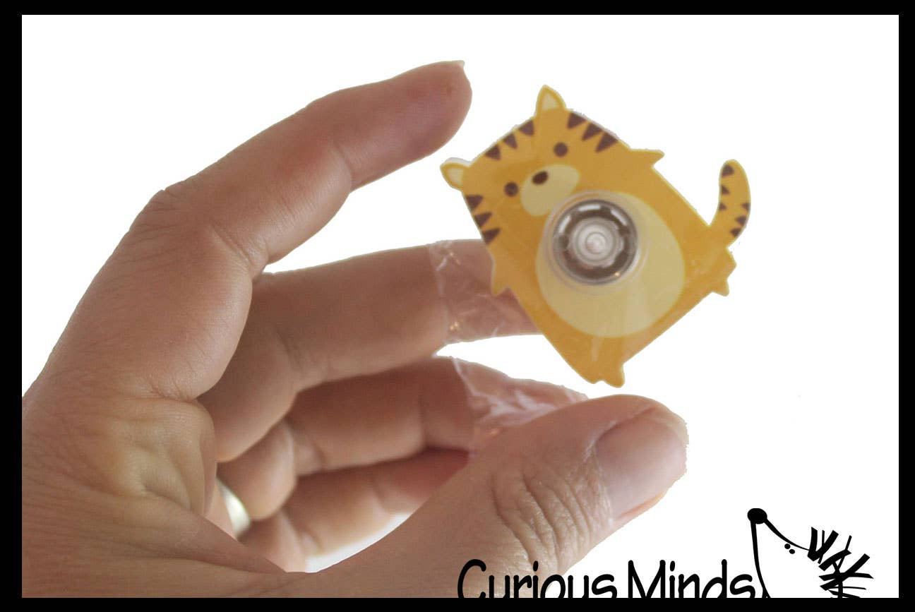 Curious Minds Toys - Vente Fidget/jouet anti-stress – enfant - 1 Mini toupie anti-stress adorable à thème animal - Fête mignonne3